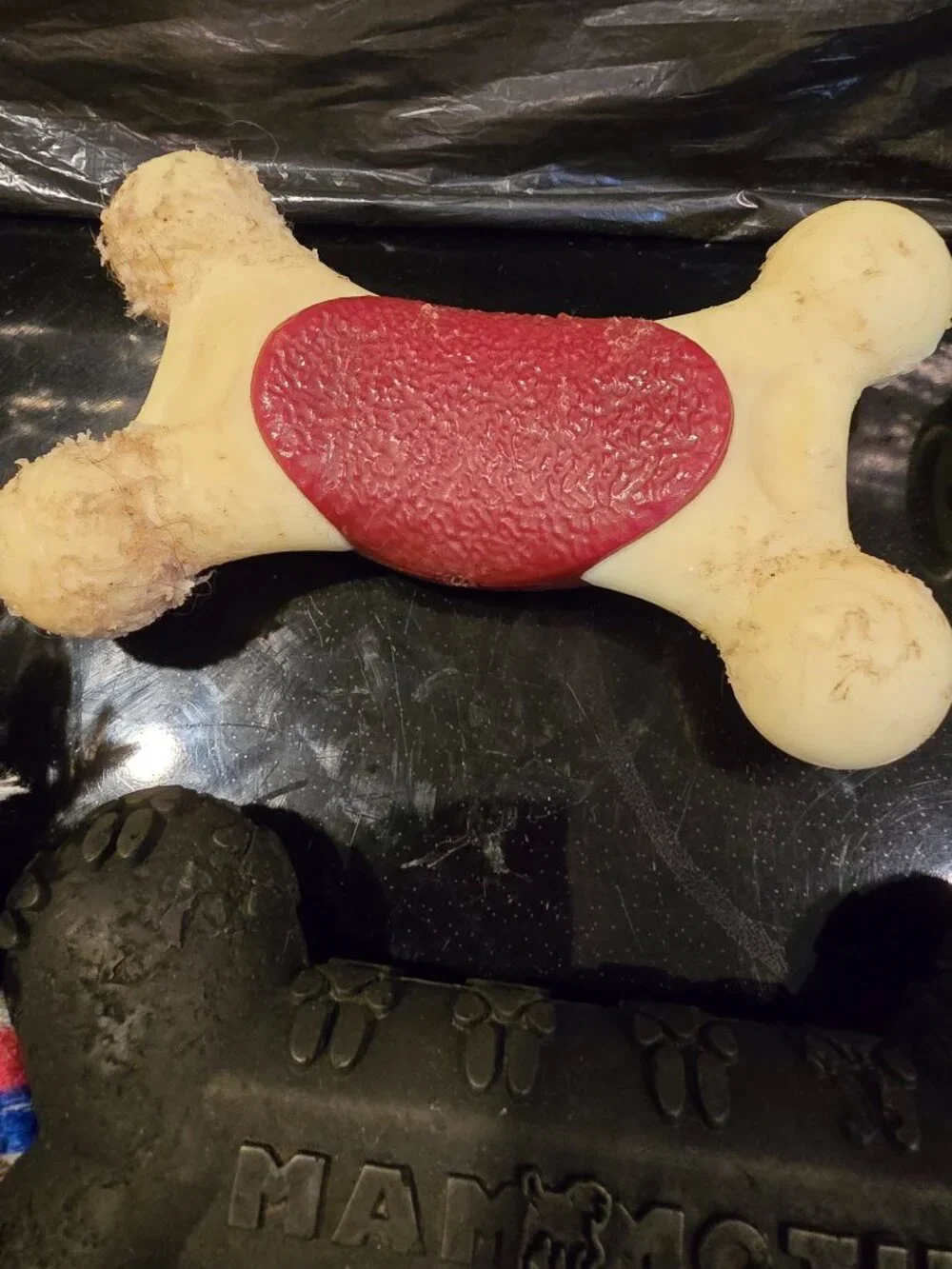 Dog Chew Toys Lot of 3 Medium Large Bone Rope Grenade Used Good Condition